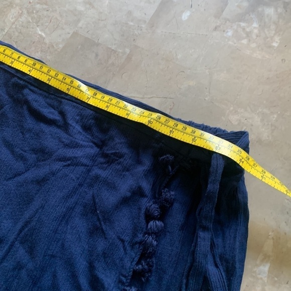 J. Crew Factory Faux Wrap Skirt‎ navy tassels size small bohemian summer - Picture 8 of 10